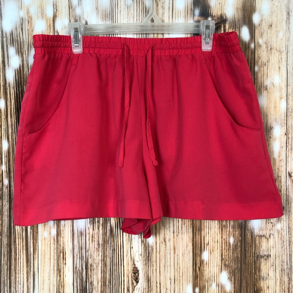 Cotton Candy Hot Pink Drawstring Waist Shorts